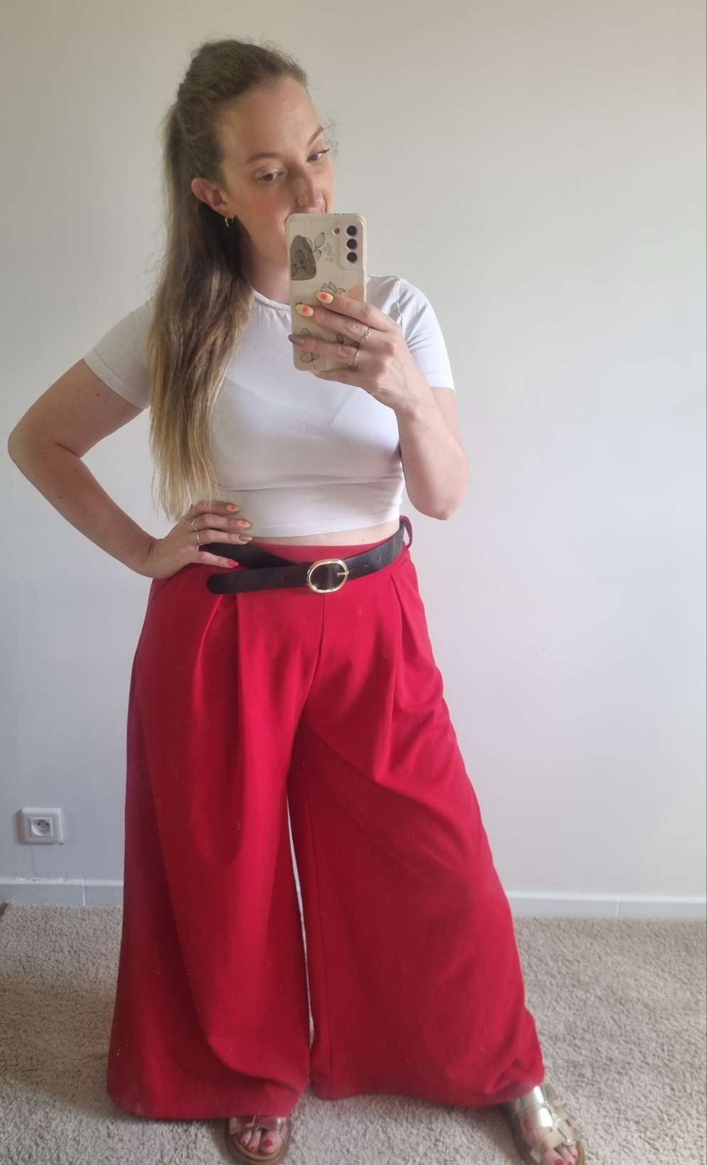 Pantalon Agnès rouge