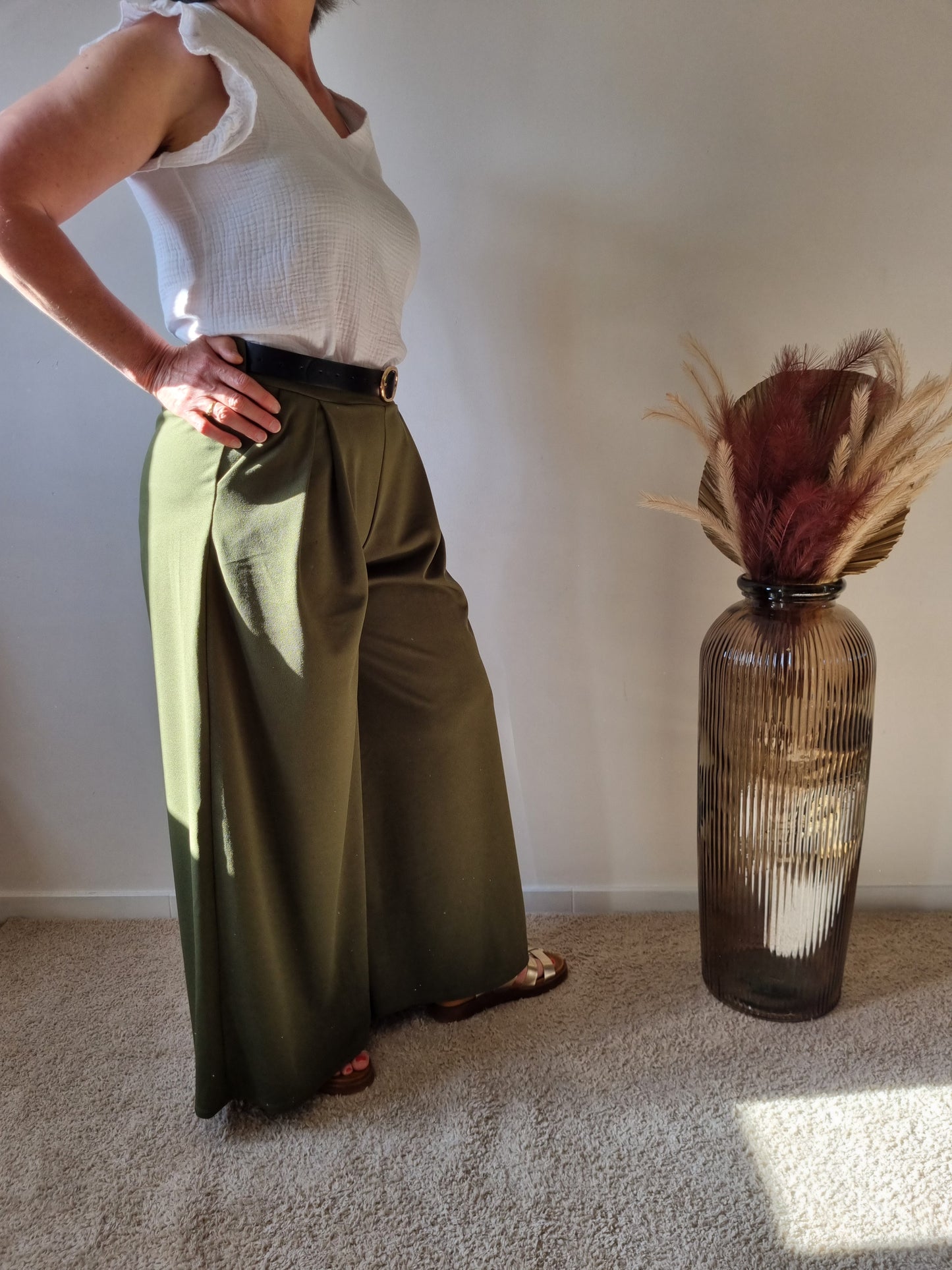 Pantalon Agnès Kaki
