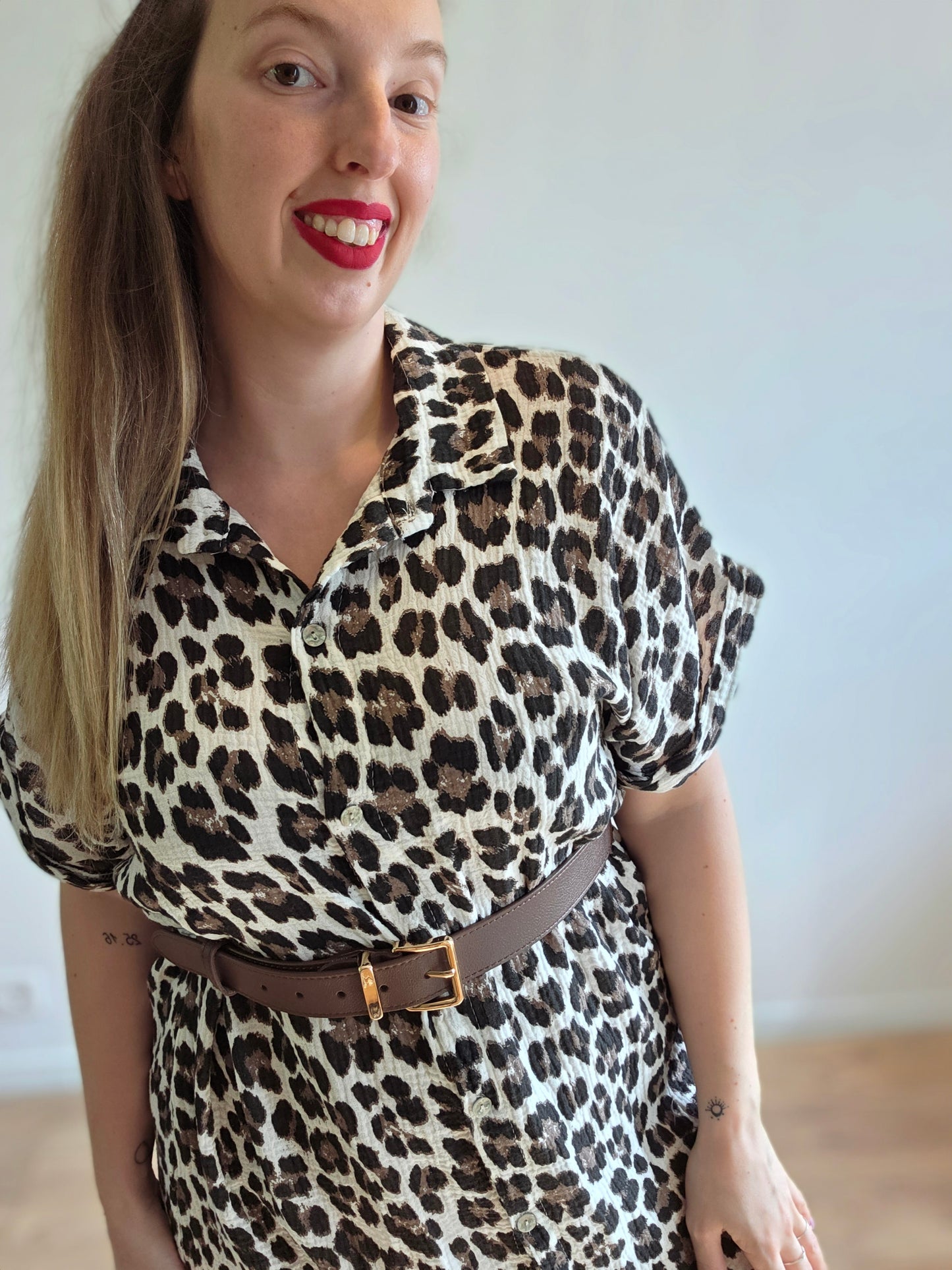 Ceinture en cuir Marron