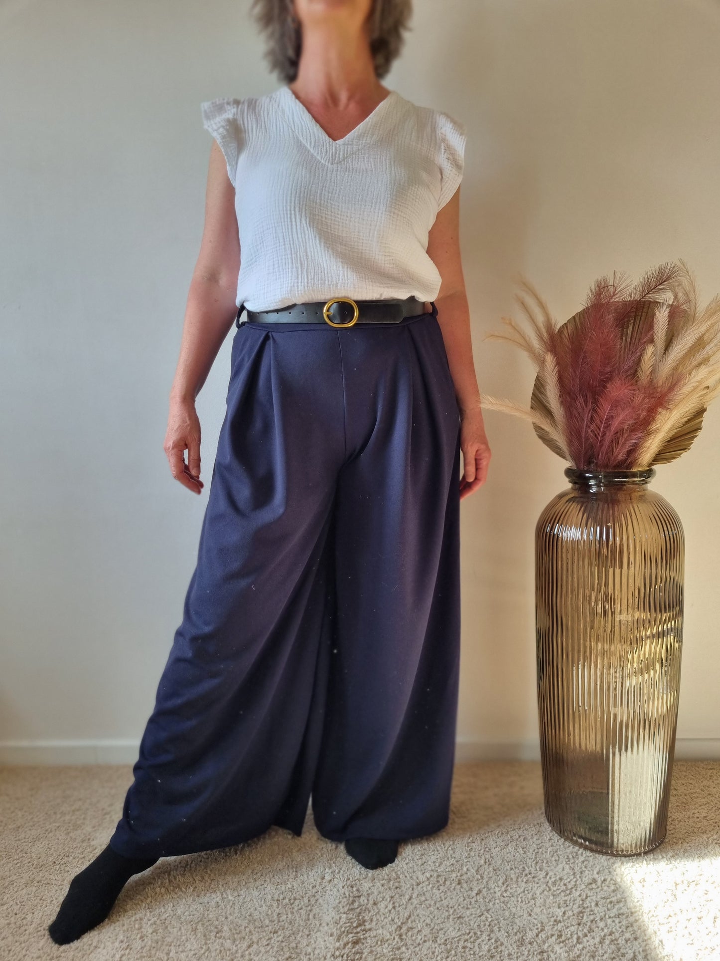 Pantalon Agnès Bleu marine