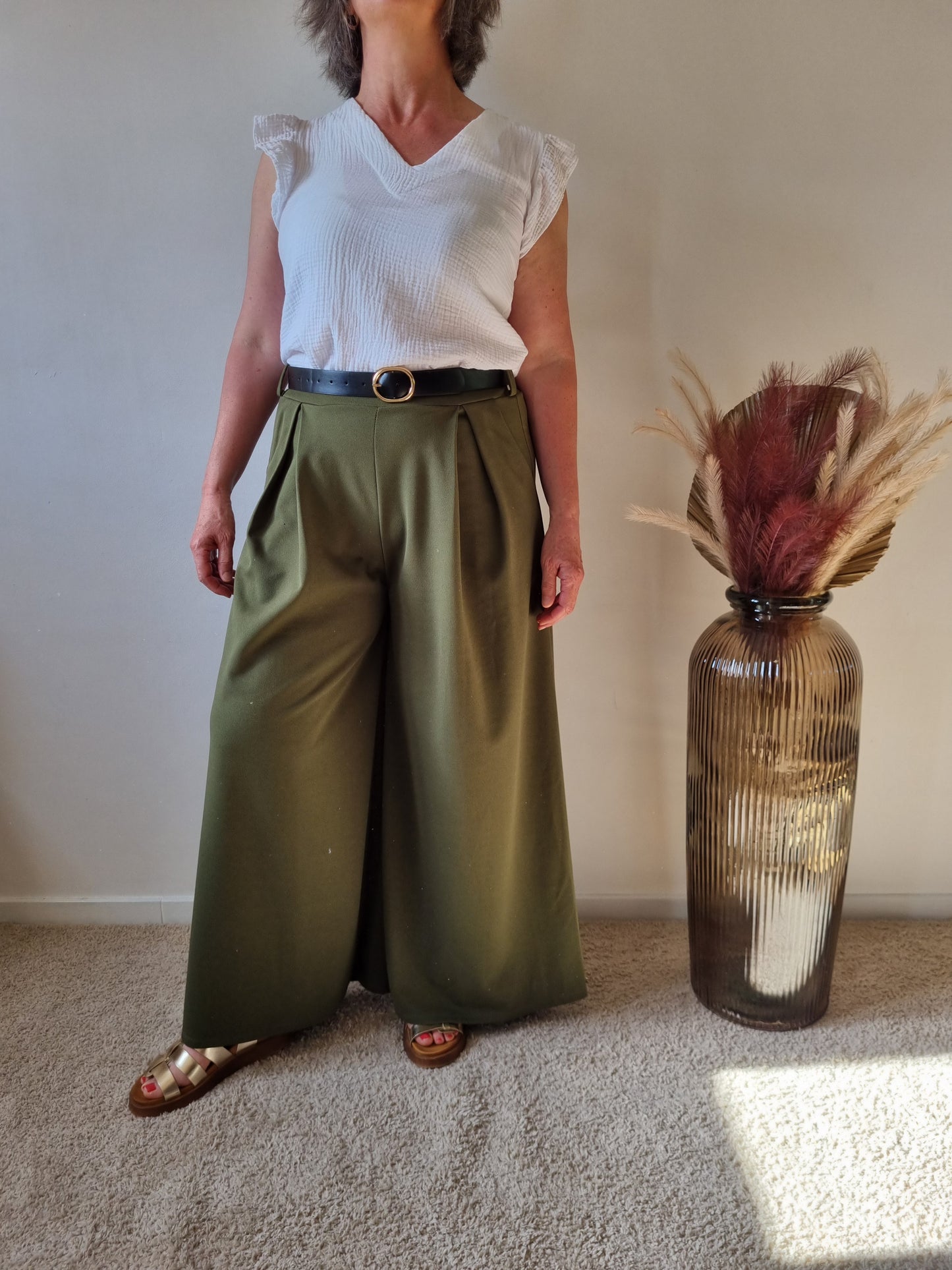 Pantalon Agnès Kaki