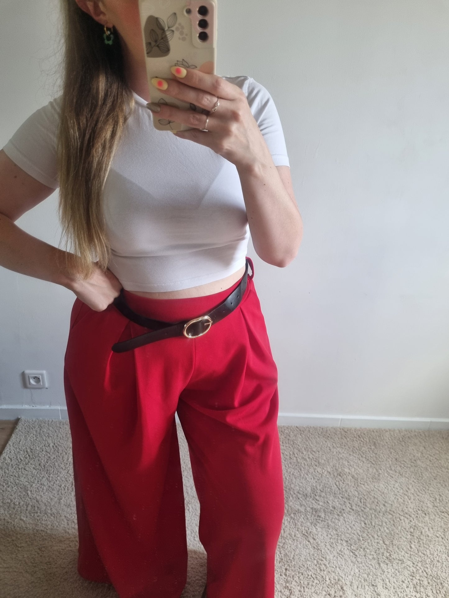 Pantalon Agnès rouge