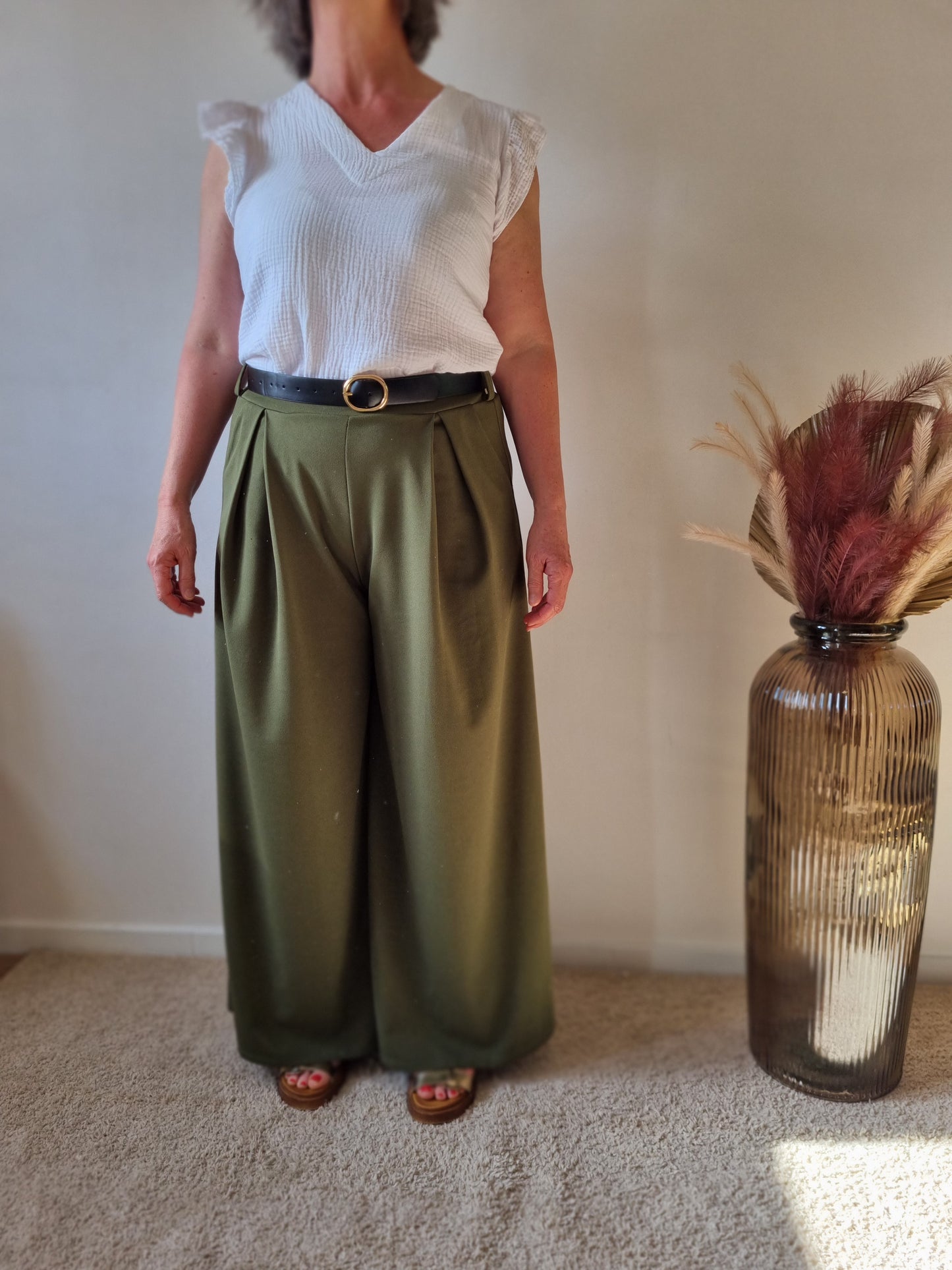 Pantalon Agnès Kaki