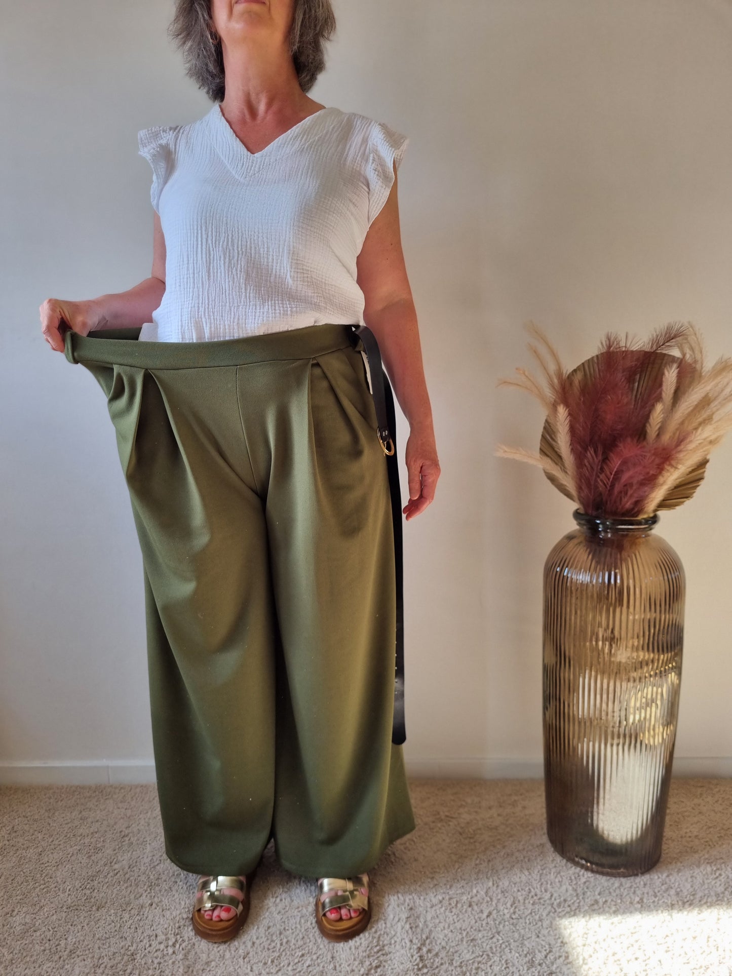Pantalon Agnès Kaki