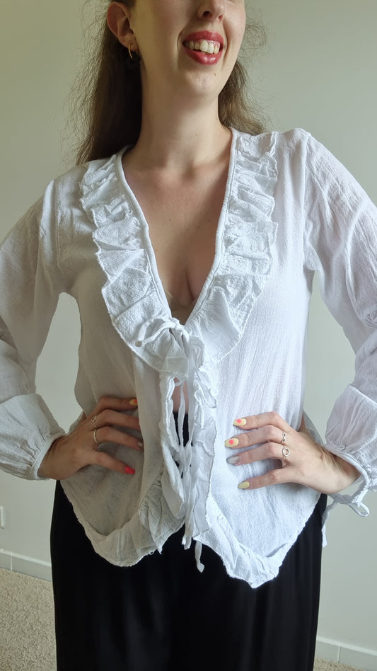 Blouse Marine blanche