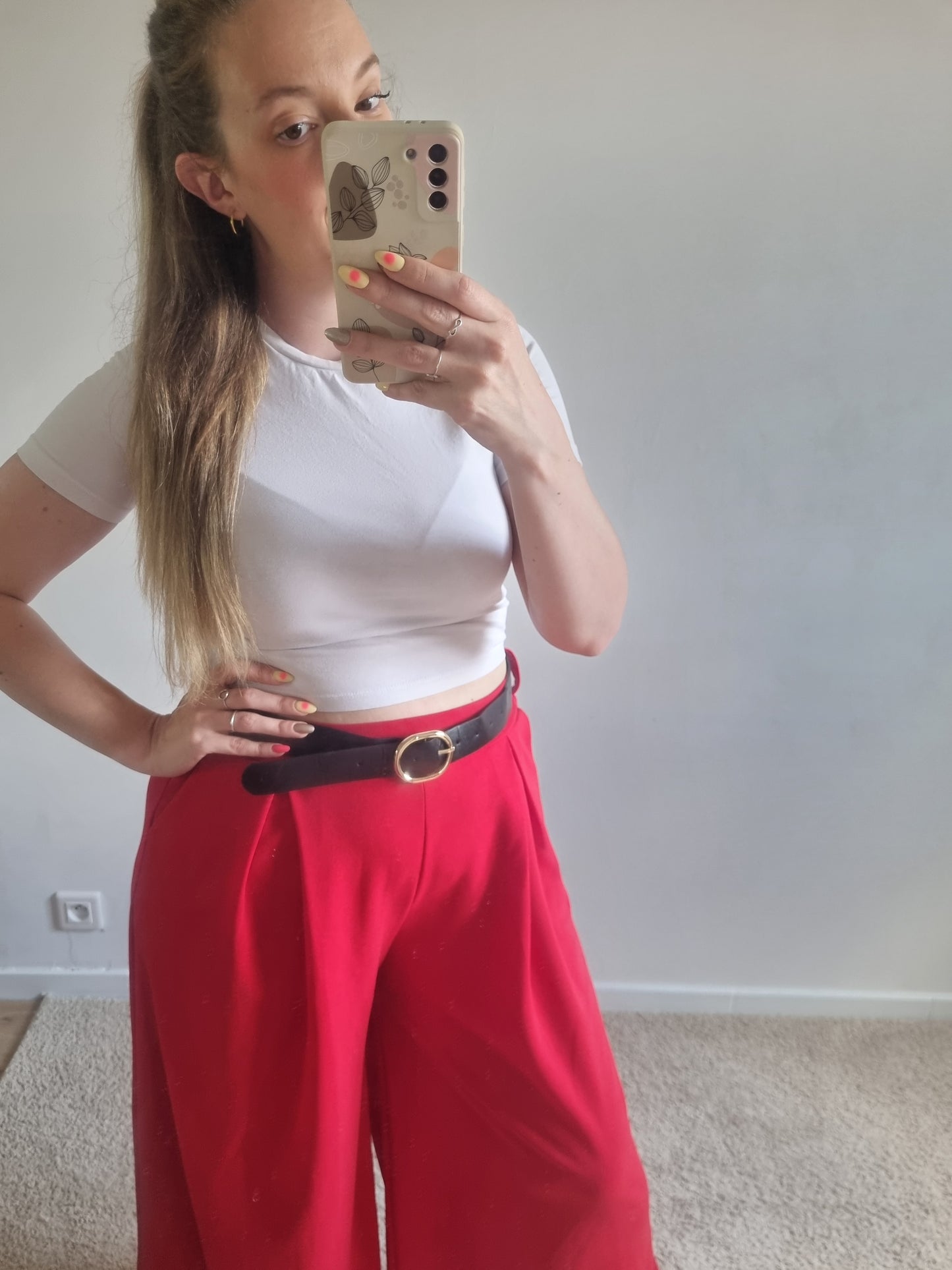Pantalon Agnès rouge