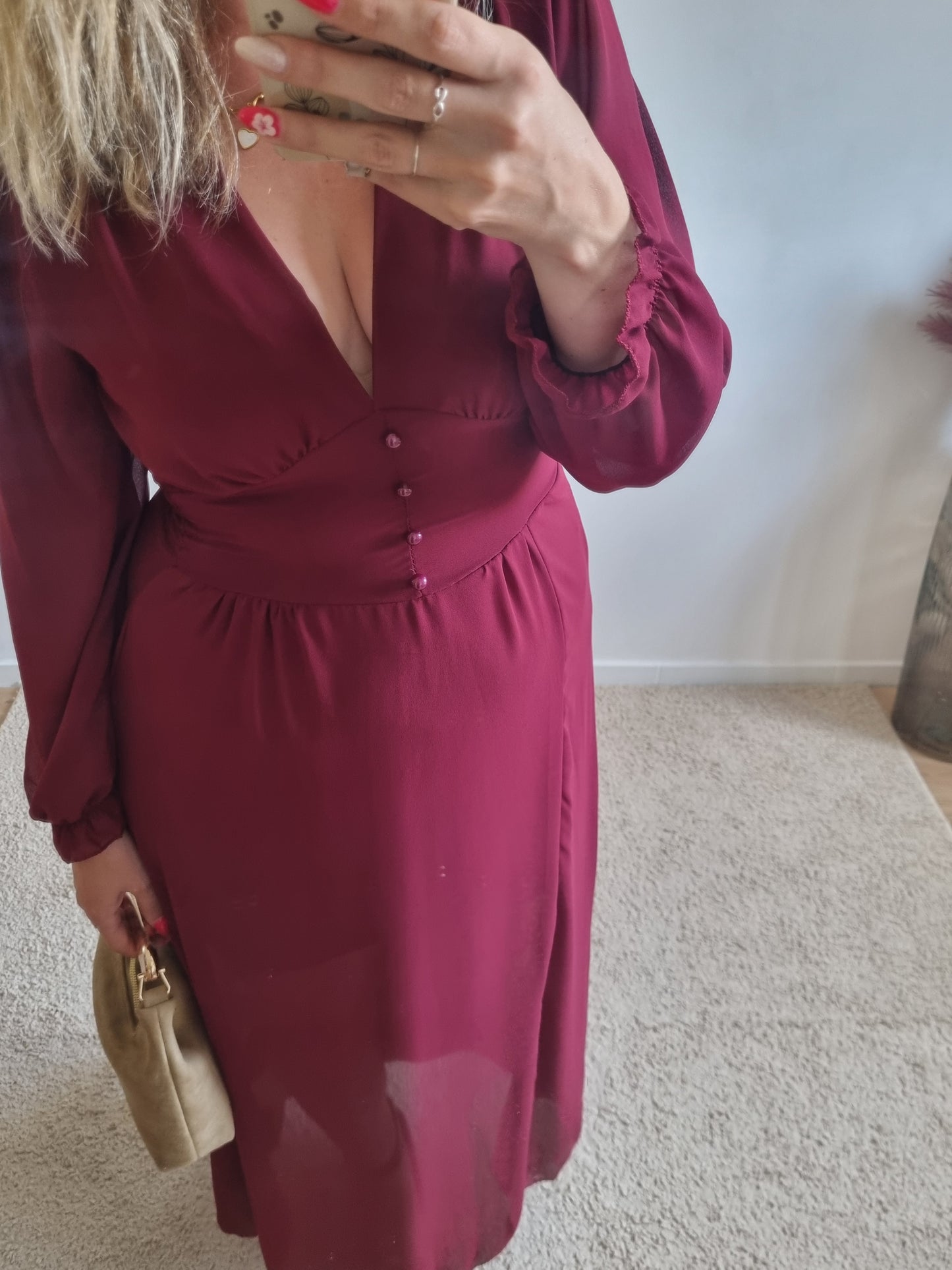 Robe Flora bordeaux
