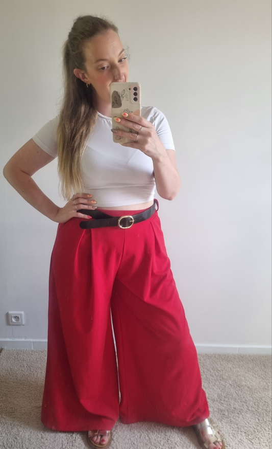 Pantalon Agnès rouge
