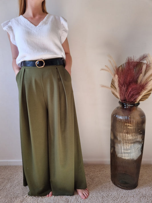 Pantalon Agnès Kaki