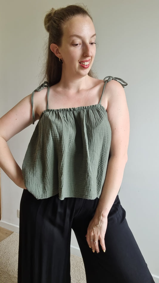 Top Emilie kaki