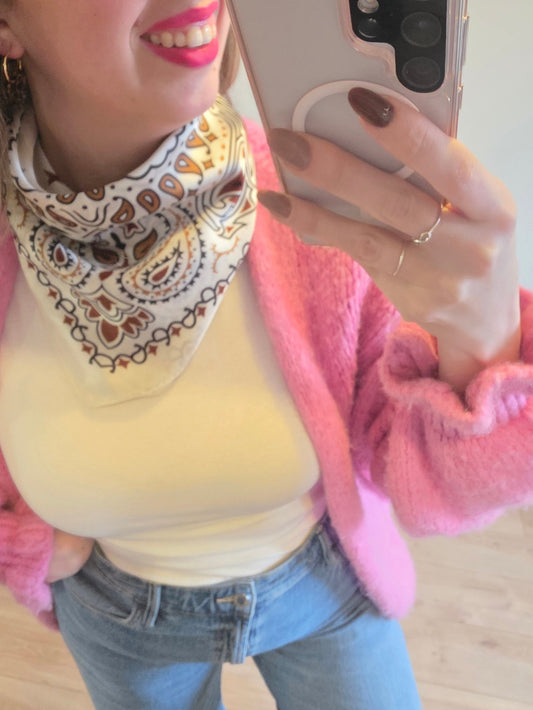 Petit foulard beige