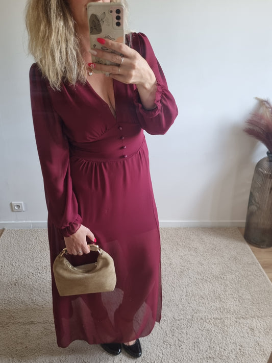 Robe Flora bordeaux