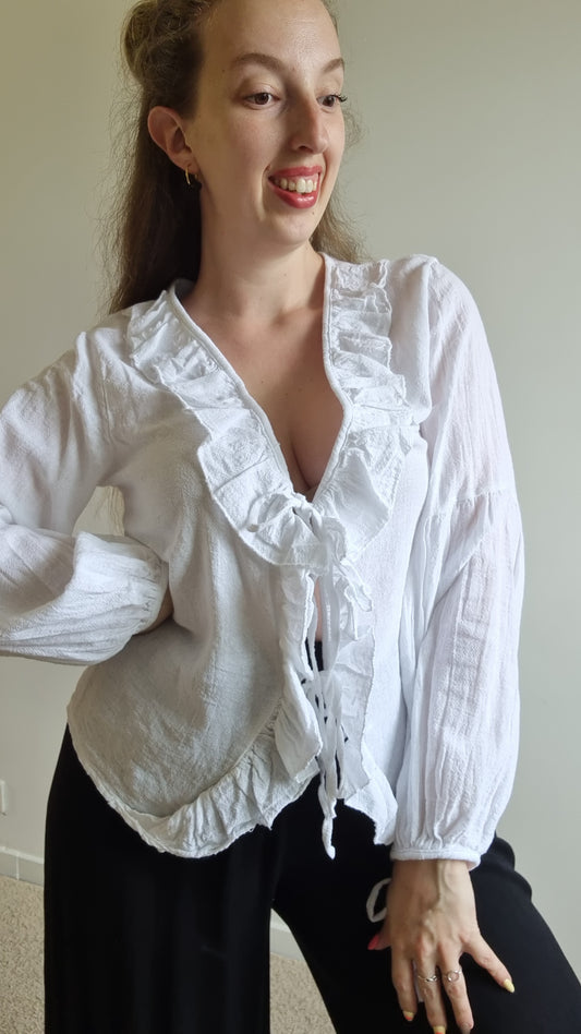Blouse Marine blanche