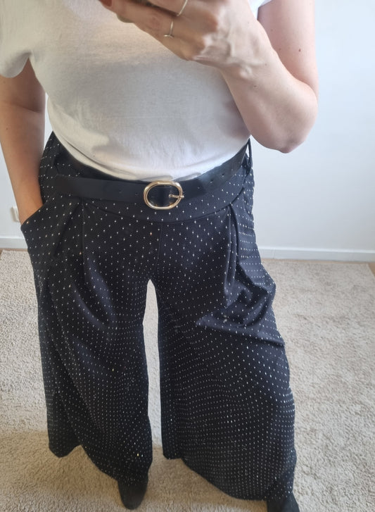 Pantalon Agnès noir à paillettes